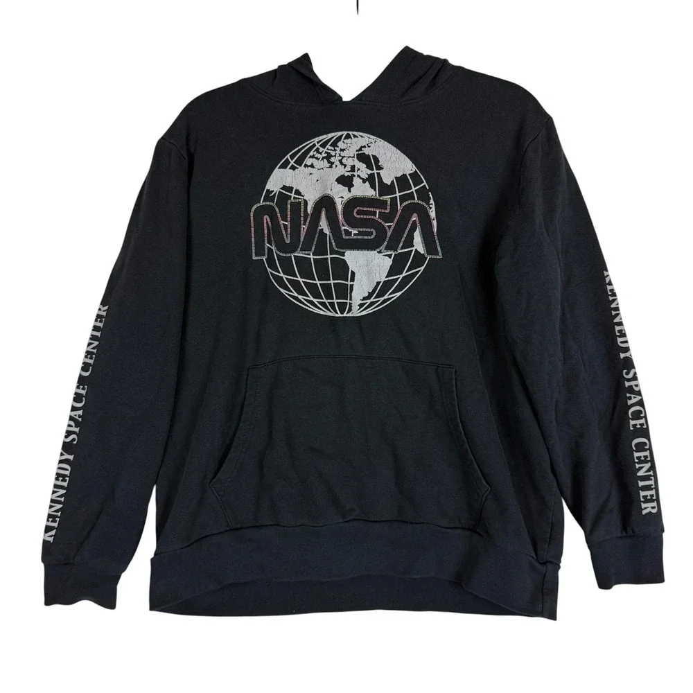 Freeze NASA Hoodie Youth 2XL Black Pullover Fleece Kennedy Space Center Graphic